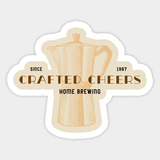 Crafted Cheers Home Brewing Sticker by VOIX Designs